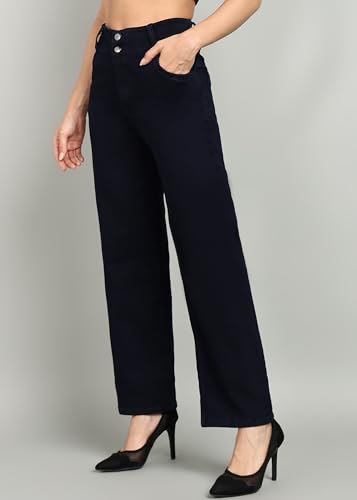 Image of Nifty Women's Denim Stretchable 2-Button Straight Fit Jeans
