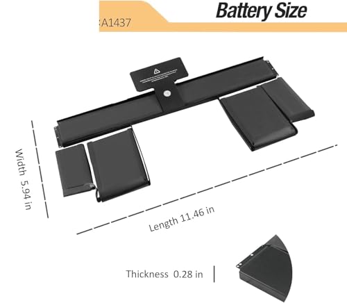 Image of A1437 Laptop Battery Compatible For Ma /Book Pro Retina 13 inch 13.3 inch A1425 (Late 2012 Early 2013) /Core I5 2.6 3.0 /Core I7 3.0 EMC 2672 2557 MD212LL /A MD212J /A MD213J /A ME662LL /A MD212RS /A (A1437 / A1425)