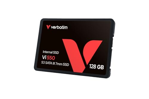 VERBATIM Vi550 S3 SSD - SSD interne 128GB - Solid State Drive - 2.5'' interface SATA III - disque dur interne SSD technologie 3D NAND - SSD 128GB haute performance - 560MB/s - noir