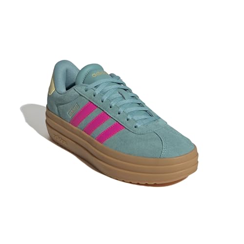 Image of adidas Womens Vl Court Bold Sneakers Shoes Casual - Pink