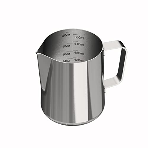 La Mejor Lista de Jarras para vaporizar leche que Puedes Comprar On-line. 47 Jarra para espumar leche - Pocillo 600ml con graduación de Skyway Goods