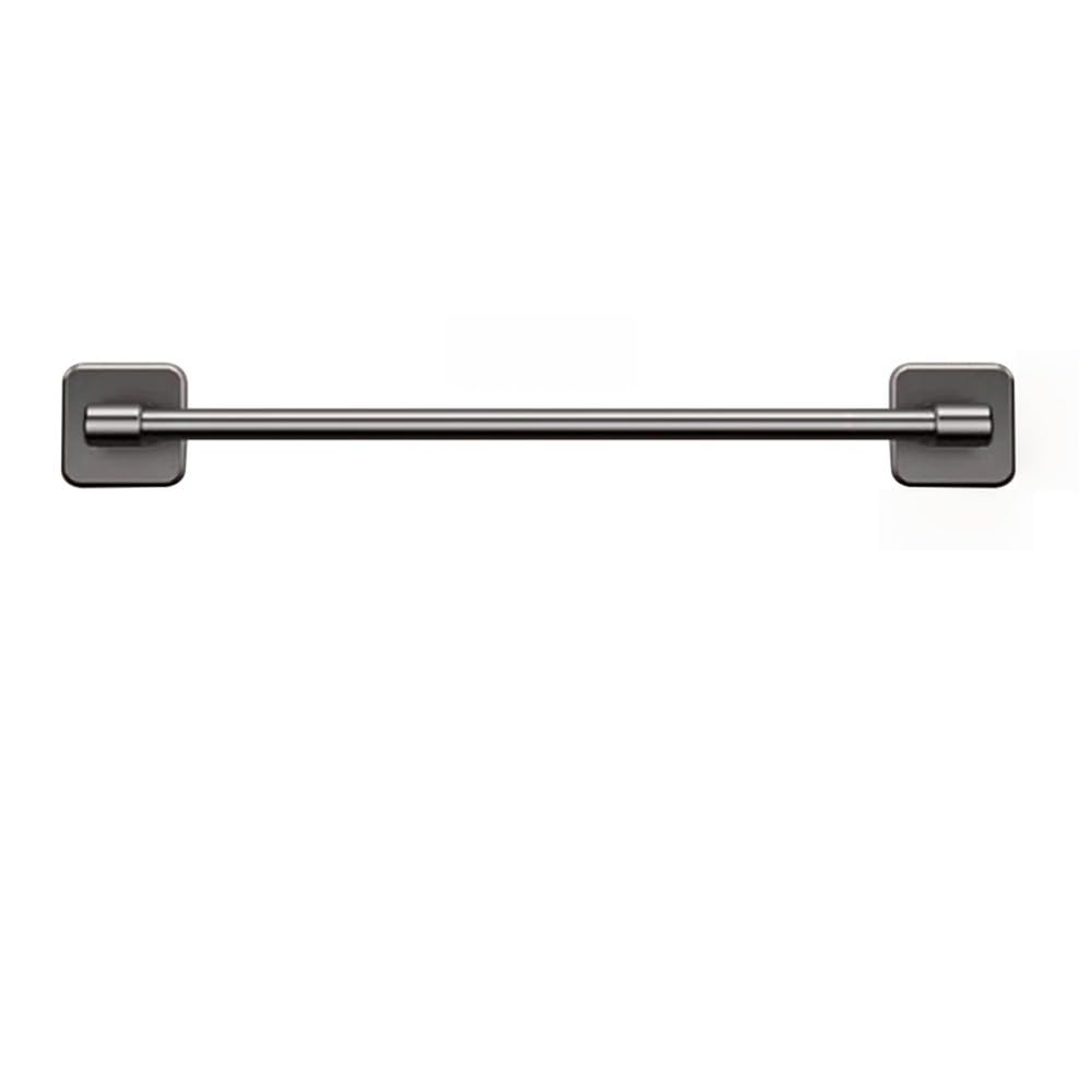 VVW&LIU Bathroom Towel Rack Punch Free Black White Grey Bath Towel Rack Self-Adhesive Towel Bar Bathroom Kitchen Hardware Accessories