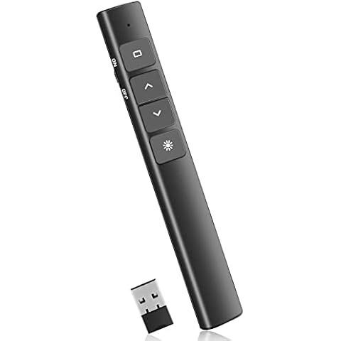 TISHOW Presenter Wireless Pointer für Präsentationen 100M Reichweite,Präsentationsfernbedienung PowerPoint Präsentationsstift für Konferenz/Arbeit/Schule/Rede Cover