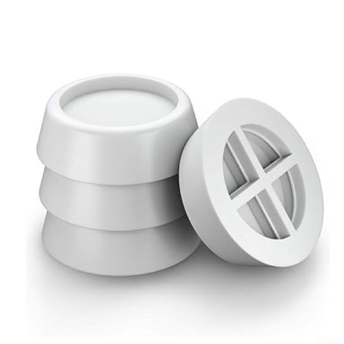 Gdfnmogo Lot de 4 amortisseurs de vibrations en caoutchouc pour machine à laver - Noir - 6,5 x 2 x 4,5 cm - Pour la plupart des machines à laver standard (blanc)