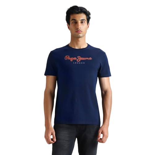 Image of Pepe Jeans Men T-Shirt|Cotton|Slim Fit