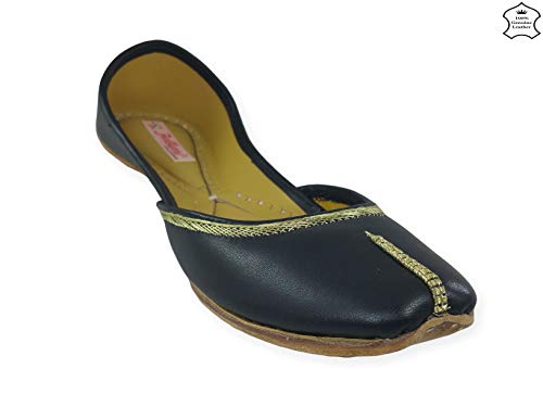 Image of Fulkari Women's Nappa Soft Genuine Leather Juttis | Bite and Pinch Free Jutis | Punjabi Jutti For Ladies | Casual Flat Stylish Mojari | Ethnic Flats For Girls |