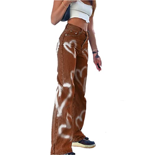 Loalirando Jeans Donna Larghi Pantaloni di Denim