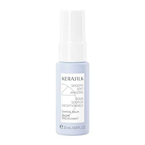 KERASILK Taming Balm |Nourishes & Hydrates Strands | Instantly Smooths & Softens Hair | With Heat Protection | For Coarse, Frizzy & Unruly Hair | 25ml