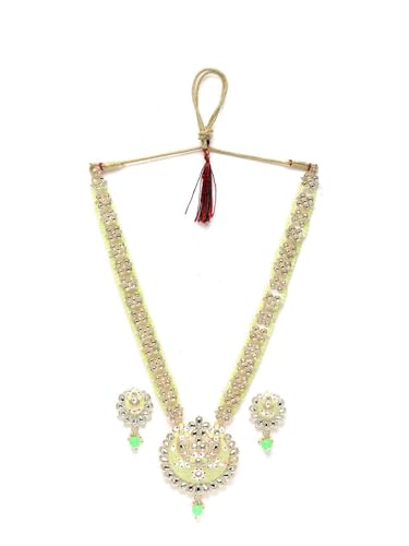 Juego de joyas Kundan chapado en oro DMZ-2231 de latón talla S