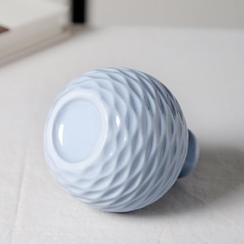 Jarrones de cerámica blancos set de 2 modernos para arreglos de flores 7