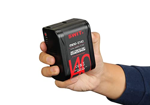 Image of SWIT MINO-S140 140Wh Pocket V-Mount Battery, 14.4V Rechargeable Camera Battery, Compact Professional Battery for Cinema Cameras, LED Lights & Video Equipment