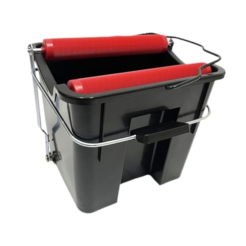 siduytin Cubo de Limpieza para el hogar, Cubo Profesional Resistente para fregona con Pedal, 14 l, Color Negro. Solución para Exprimir Agua, Ideal para Limpiar el hogar o Barco. Resistente para