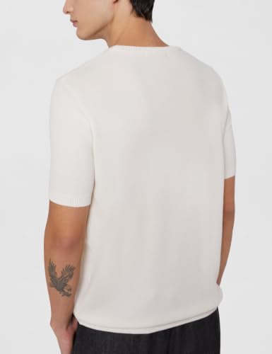 Image of Amazon Brand - Symbol Men's 100% Cotton Textured T-Shirts | Flat Knit |Round Neck | Half Sleeve | Available in Plus Sizes