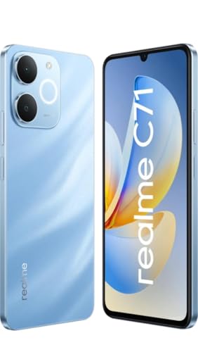 Image of realme C71 4G Smartphone 4GB+64GB Blue, 6.745 inch Screen, 90Hz Eye Comfort Display, 6300mAh Battery, 37MP Cameras, Unisoc T7250 Chip, IP54