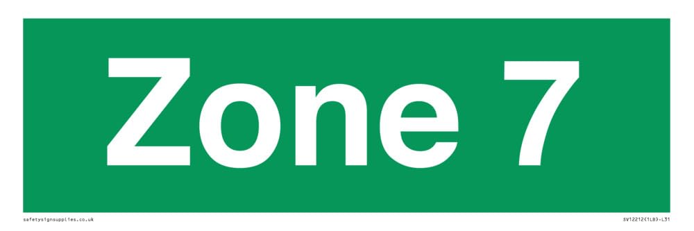 Zone 7 Sign - 300x100mm - L31