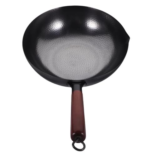 Wok de hierro forjado para cocina y estufa de gas