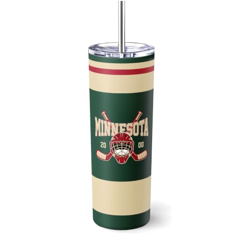 Image of ANTKING Minnesota Tumbler 20oz Travel Mug Custom Name Number Gifts | Stainless Steel Insulated Coffee Cup for Men Women