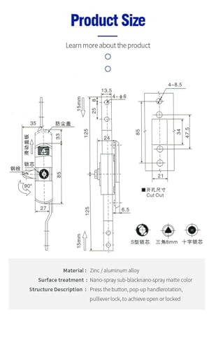 Serrure de porte d'armoire electrique MS820 contre les ouvertures - 6