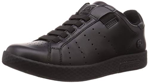 ローカットスニーカー スリッポン スリップオン レザー ZEUS GVC001 BLACK/BLACK 25.5 cm