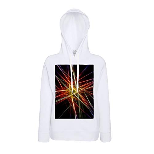 Sweat à capuche motifs laser multicolor design moderne abstrait vêtement streetwear