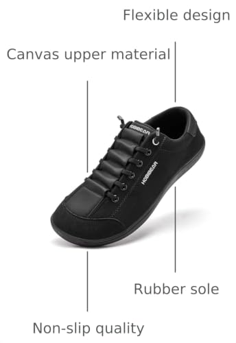Image of HOBIBEAR Barefoot Minimalist Shoes Womens Mens | Zero Drop | Wide Width Canvas Slip-on Shoes