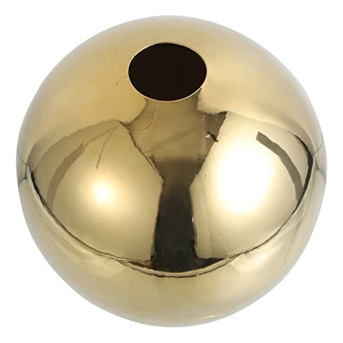 Mipcase Jarrón De Cerámica Galvanizada De Escritorio Jarrón Artístico De Forma Redonda para Decoración De Hogar Jardín o Oficina Diseño Sencillo y Elegante