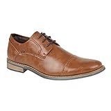 High quality men's shoes. Lace up design. Quality brandy leather uppers. Contrasting laces and sole. Available in sizes UK 8 - UK 14.