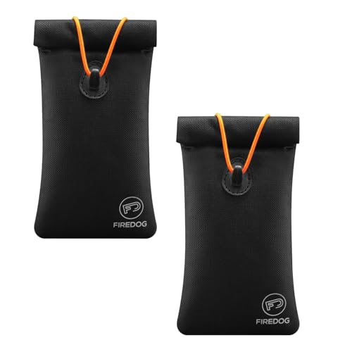 FIREDOG 2-Pack Faraday Pouch for Car Keys, Key Signal Blocking Bag, Anti Theft Car Protection, Keyless Entry Fob Signal Blocking Bag (Black)