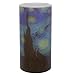 Lavish Home Flameless Candles -Van Gogh Starry Night Battery Operated Candles with Remote and Flickering Light for Home Décor