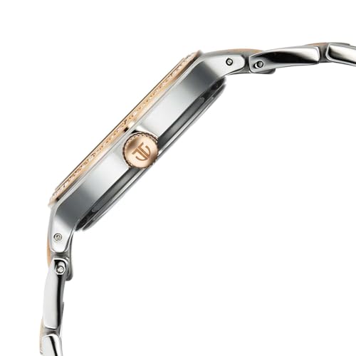 Image of Titan Glamour Quartz Analog White Dial Two Toned Stainless Steel Strap Watch for Women