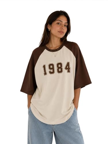 Image of ColorChakra Cotton Oversized Tshirt for Womens Down Shoulder Loose fit t-Shirt Women Baggy Style Oversize t-Shirt Korean fit