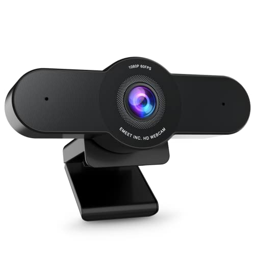 Streaming Webcam - 60FPS eMeet C970 1080P Webcam with Microphone & Software, Autofocus Webcam with Privacy Mode, Built-in 2 Noise Reduction Mics Web Cam Computer Camera for Meeting/Webcast/Game/Class