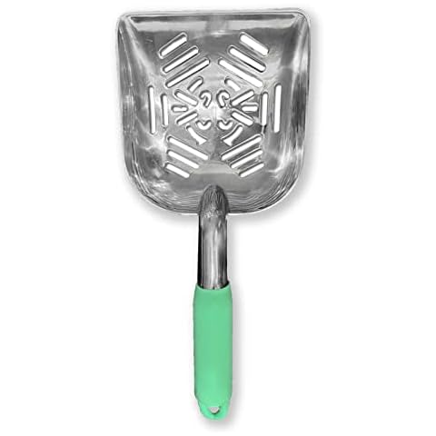 Felix & Fido Mighty Scoop Cat Litter Scoop – All Metal Scoops for Kitty Litter Boxes – Sifter, Deep Shovel, Solid Core – Corrosion Resistant Litter Box Cleaner 13 x 5.6 x 1.6 in. Cover