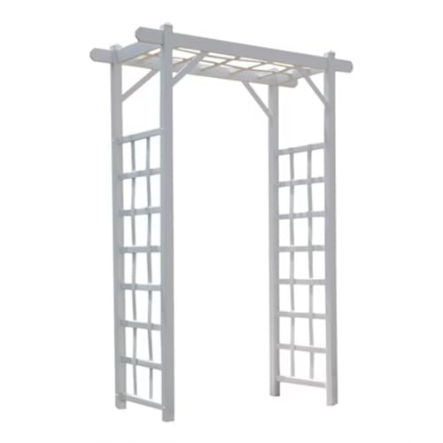 Dura-Trel PVC Garden Arbor, Arch Support for Climbing Plants, Elmwood, Mocha, 57" x 85"