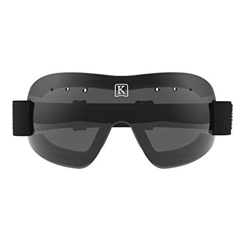 Kroop's 13-Five Goggles - Protect Your Eyes From Wind, Rain, Dust, And More. Great All-Purpose But Built For Extreme Sports. Made In Usa. Smoke/Black #TOP2