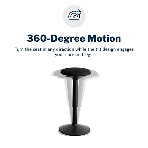 Image of Vari Essential Active Stool - Ergonomic Wobble Chair with 360-Degree Motion - Active Stools with Memory Foam Seat Cushion, Lightweight & Flexible - Fully Assembled - Adjustable Standing Desk Chair