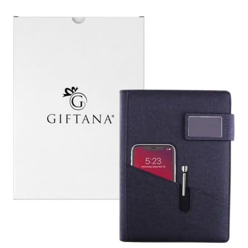 Image of Giftana Office Planner Notebook Diary, Jute Diary with Magnetic Lock, Organizer Diary for Office Personal Daily Planner Notebook Diaries, New Year Corporate Gifts for Employee (Black)