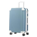 [グリフィンランド] スーツケース キャリーケース キャリーバッグ Lサイズ 無料受諾可能サイズ 拡張機能付きジッパータイプ 軽量 おしゃれ かわいい TSAロック レディース 女子旅 海外 FK1212-1 5～10泊 4.3kg 88.5L サックスブルー×ホワイト