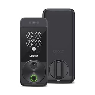 Lockly Visage Zeno Series Smart Lock, Facial Recognition & Fingerprint Keyless Entry Door Lock, Built-in Wi-Fi Deadbolt with Apple Home Key, PIN Genie Keypad, App Remote Control (Matte Black)