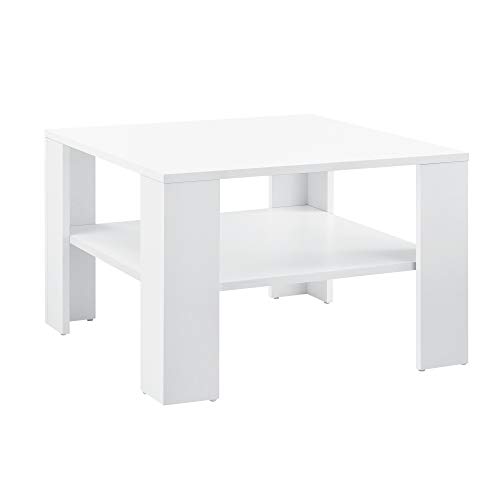 [en.casa] Couchtisch 60x60x40cm mit Ablage Tisch Beistelltisch...