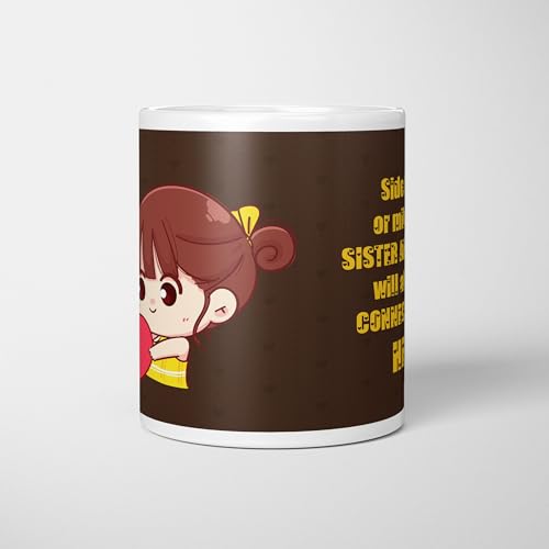 Image of NH10 Designs Raksha Bandhan Gifts Printed Mug with Keychain Best Rakhi Combo Gift for Brother & Sister Rakshabandhan Return Gifts for Sister White 350ml Coffee Mug(Pack of 5)(Combo Set)(RMCKRCG504)