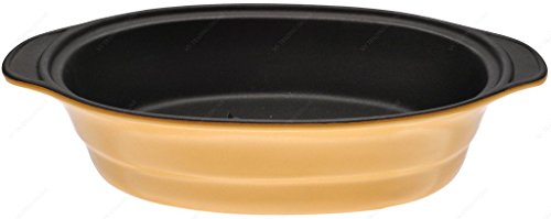 M.V. Trading MV303032 Lasagna/Casserole Gratin Oval Baking Dish, Set of 2, Yellow