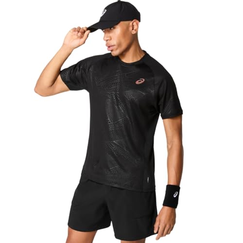 ASICS Men's Match Short Sleeve TOP Night Energy Tennis Apparel3