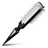 Curl Defining Brush - Curl Comb Defining with Double-Sided Hair Teasing Brush for Volume & Styling with Less Pulling - Designed for Controlled Styling, Shaping, Texture & Shine on Wet & Dry Hair Use