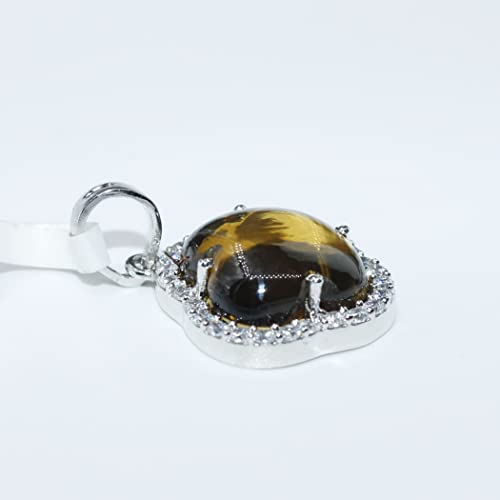 Colgante de citrino natural un regalo de Navidad inolvidable en plata 925 para niña 6