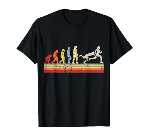 Rugby Ball Jogador desportivo evolução equipa de rugby t-shirt, Preto, S