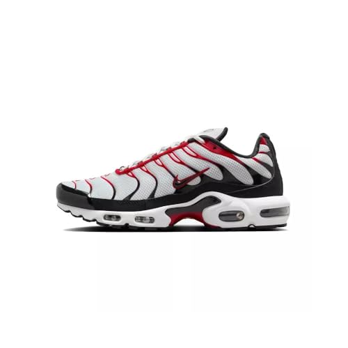 Nike Air Max Plus - Zapatos para hombre, Platino puro/rojo universitario, 43 EU