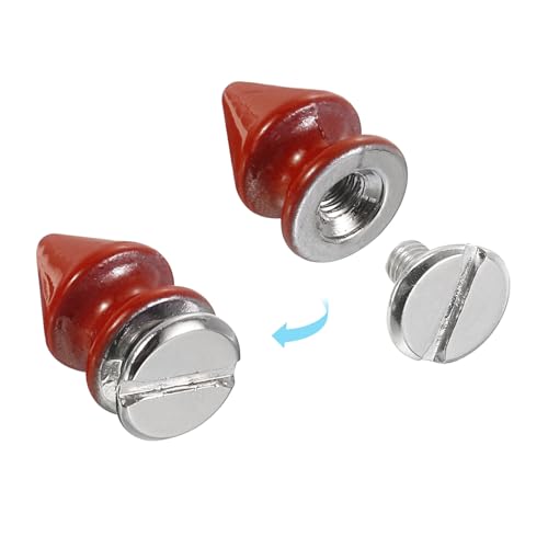 Rivets coniques rouges 8x12mm pour customisation de vêtements en cuir