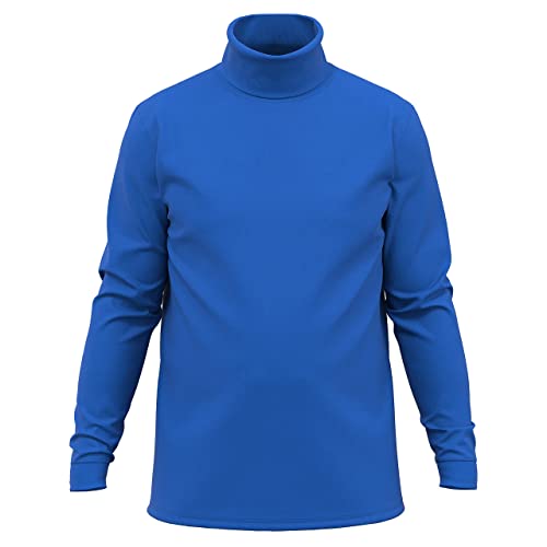 Maks Mens Casual Cotton Turtleneck Pullover Sweater Interlock Knit Combed Super-Soft Sweater