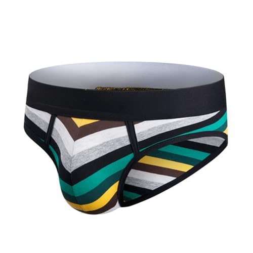 Men Briefs Underwear Cotton Mens Rainbow Stripe Underwear Briefs Comfortable Underpants2